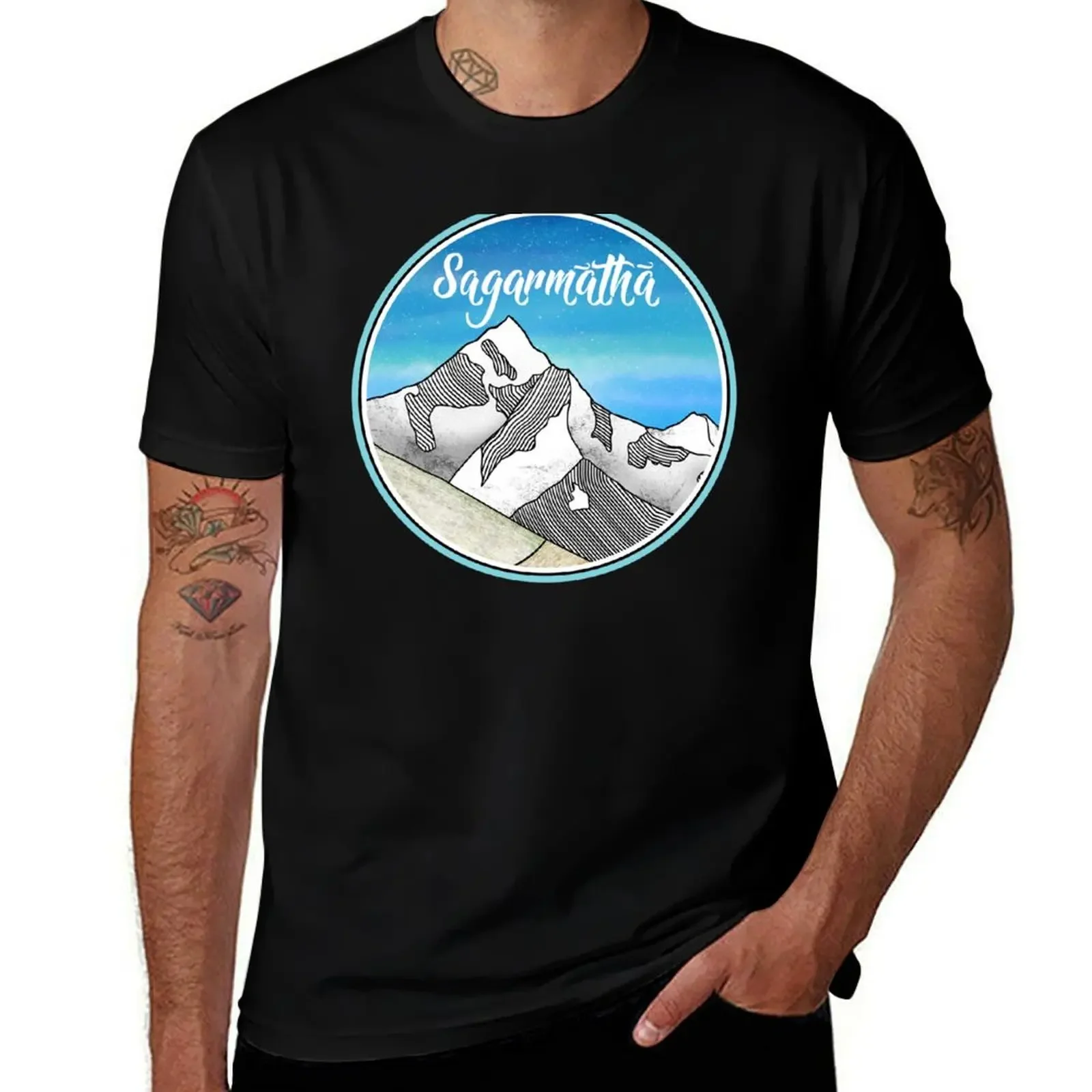 Sagarmatha Mount Everest T-Shirt kawaii clothes tees anime clothes quick-drying Men's t-shirts