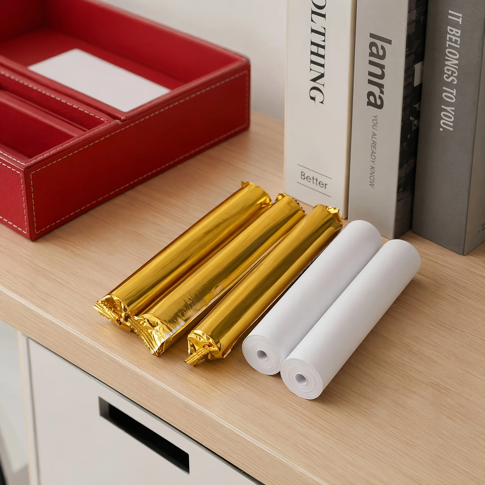 5 Rolls A4 Thermal Paper Quick Dry Fast Drying Roll Compatible for Portable Mini Printer Document Photo Receipt Picture Sheet