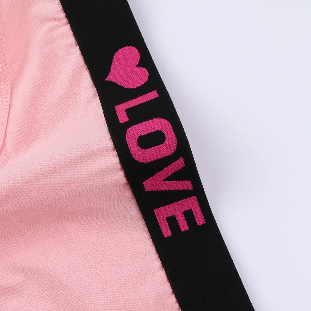 3PCS Girl\'s Low Waist Briefs Women\'s Love Letter Printing Underwear