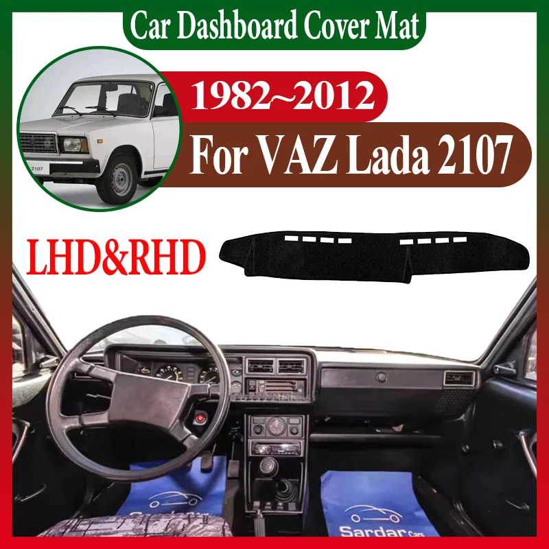 

Accessories For VAZ Lada 2107 1982~2011 2012 Anti-Slip Car Dashboard Dashmat Center Console Dash Mat Cover Mat Avoid Light Mat