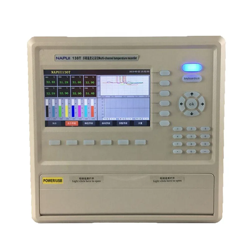 Multichannels Industrial Pt100 Thermocouple Digital Temperature Data Logger