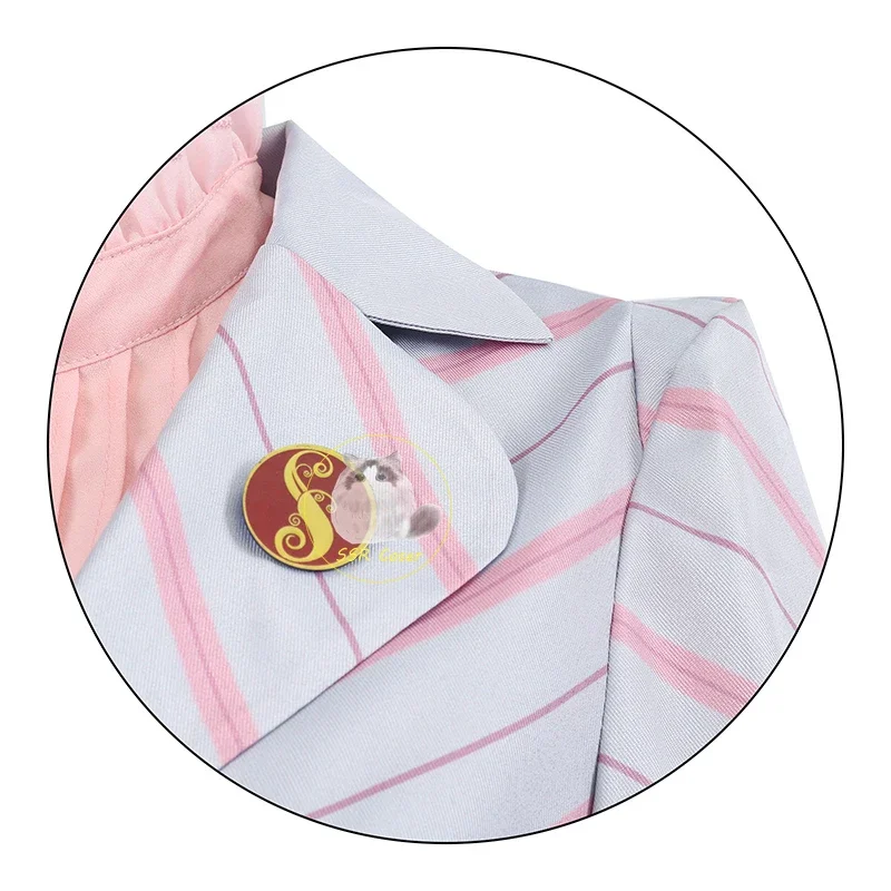 Movie Wicked Cosplay Witches Glinda Elphaba Clothes Cosplay Costumes Glinda Pink School Uniform Suit Clothes for Halloween Party