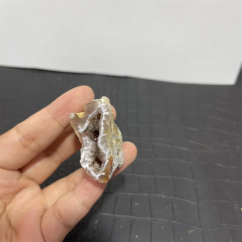 المعادن الطبيعية العقيق هول كريستال Druzy العقيق الجيود العنقودية ثقب للشفاء