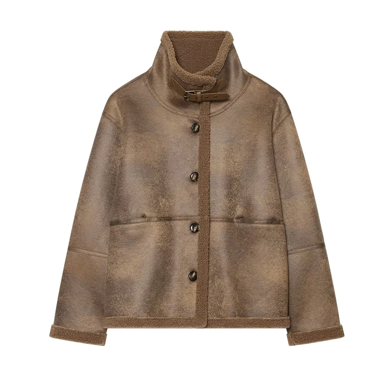 Winter Women's Jackets Blouse 2026 New Fashion High-necked Loose Thick Warm Women Winter Outerwear Coats Chic Youth Street Coats