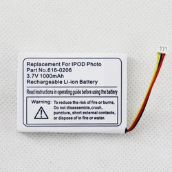 1000mAh Li-ion battery 616-0206 616-0183 Replacement For ipod Classic 4th Gen / Photo U2 A1059 20 40GB Battery