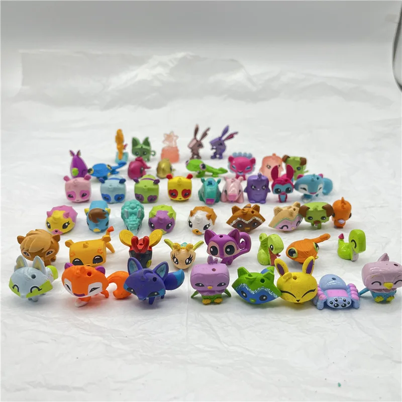 10pcs mini High Quality cute Animal Jam Figures Pvc Action model Toys Best Gift for kids collect