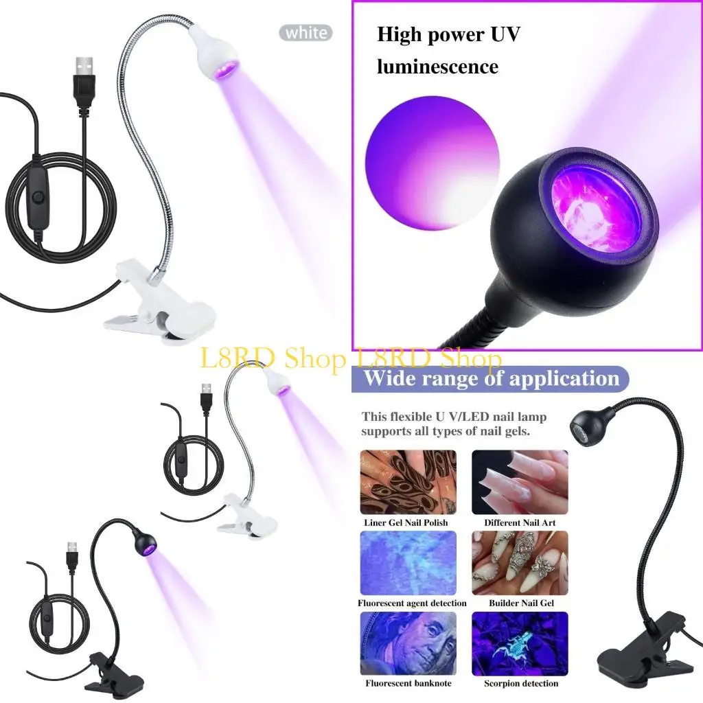 L8RD UV LIGHT สำหรับเล็บเจล 5W ตะเกียงทำเล็บเครื่องเป่าไฟสำหรับเจลเสริมโพลี
