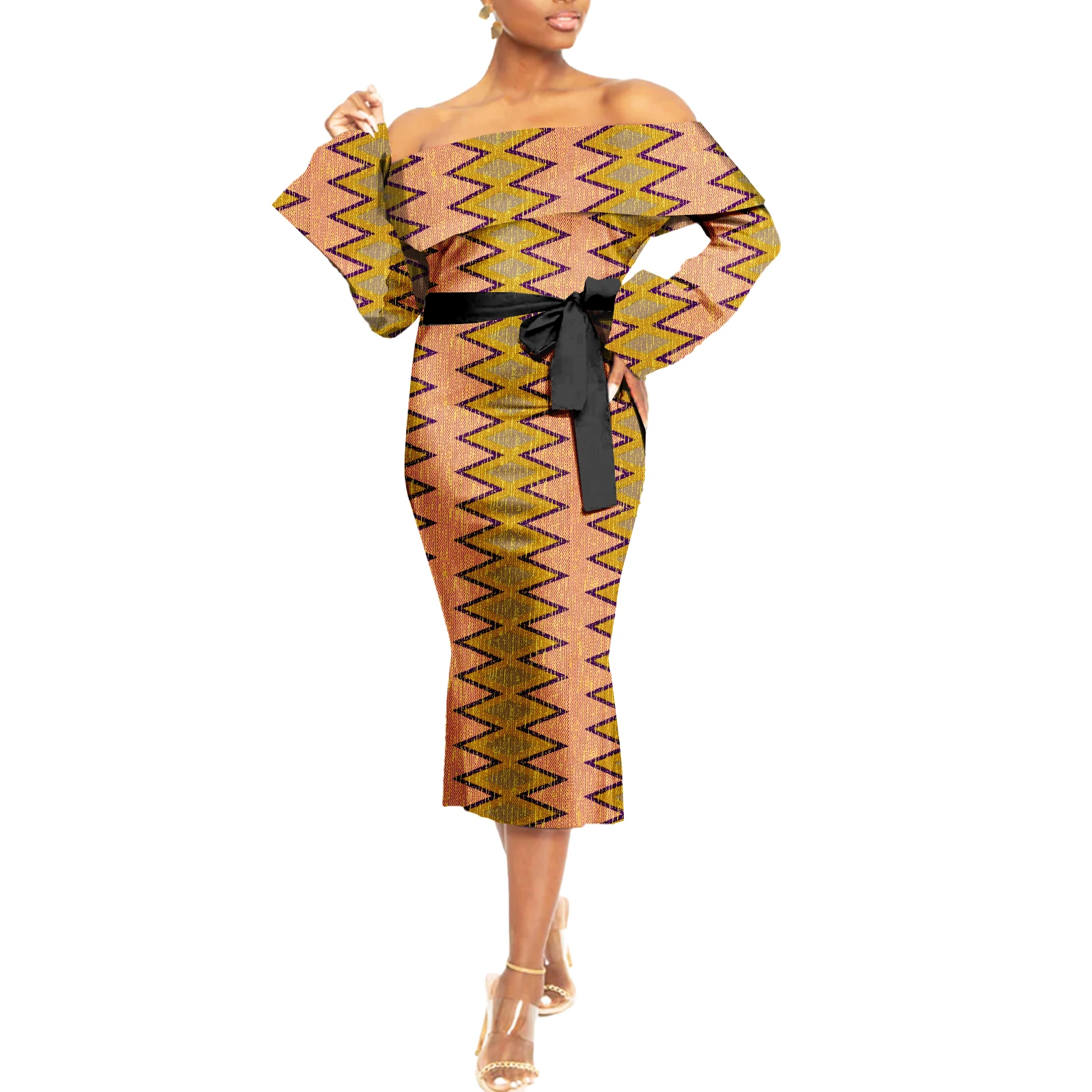 

Dashiki Dresses for Women African Clothing Wax Print Ankara Gown Summer Casual Gifts Party