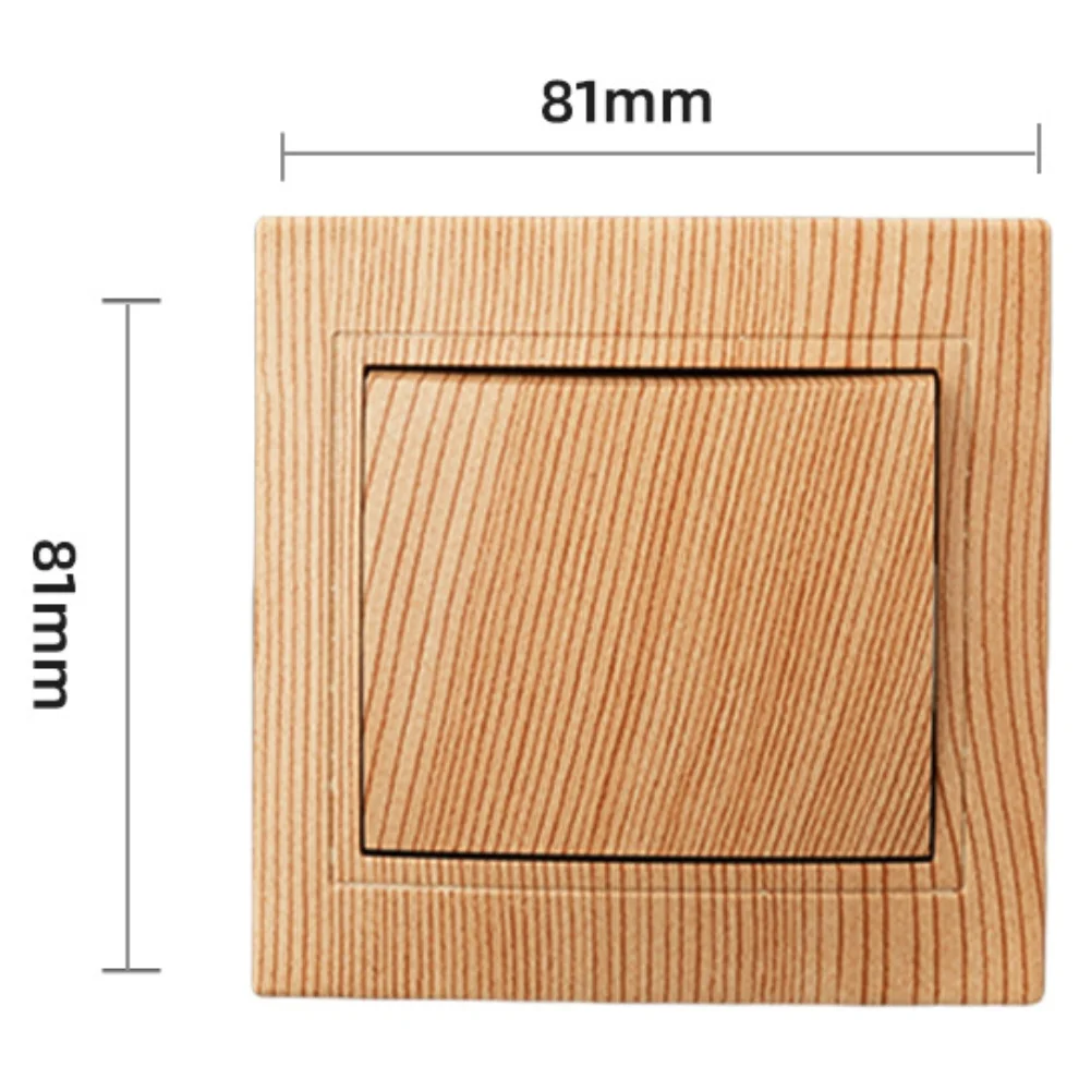 Wood Line Style 1 Gang 1 Way Wall Mounted Switch 10 Amp 250 Volt AC For Controlling Lighting Loads in Living Spaces