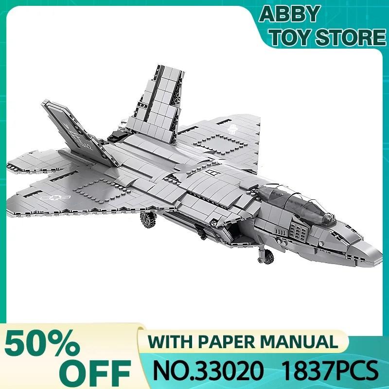 Reobrix 33020 MOC F-22 Raptor Fighter Building Blocks WW2 Army Airplanes Aircraft Soldier Figures Bricks Toy Kid Birthday Gifts