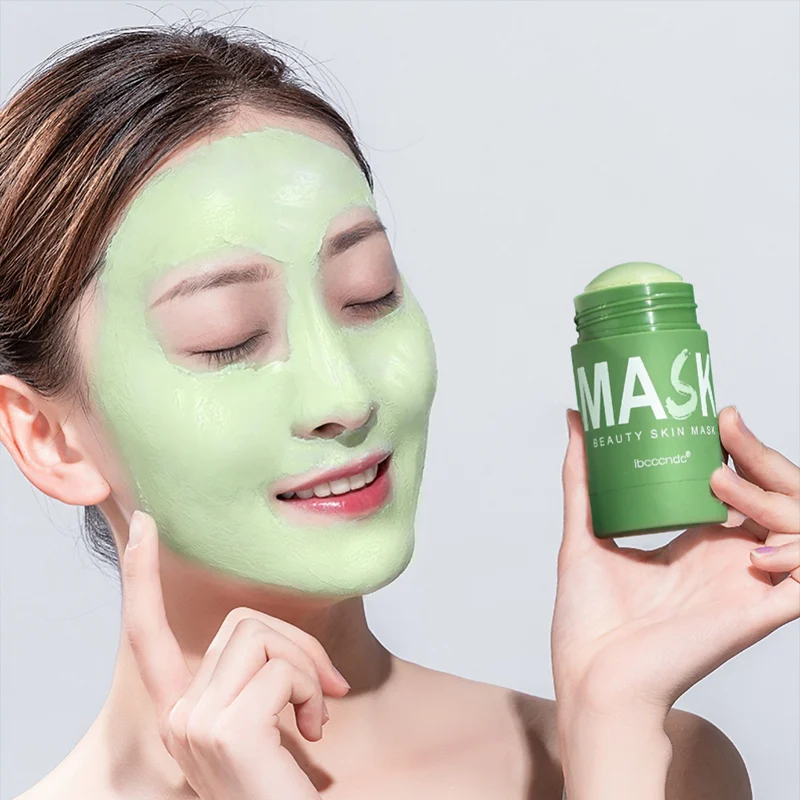 Green Tea Matcha Clay Mask Deep Cleansing Mud Blackhead Acne Treatment Oil Control Brightening Moisturizing Skin Care