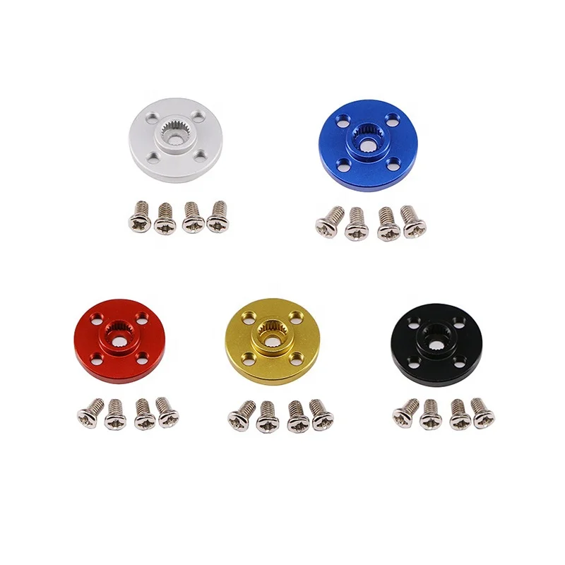 30PCSسبائك الألومنيوم جولة نوع 25T المعادن سيرفو القرص القرن RC Futaba سيارة روبوت سيرفو الذراع ل DS3115 DS3218 MG995 MG996R RC قارب P