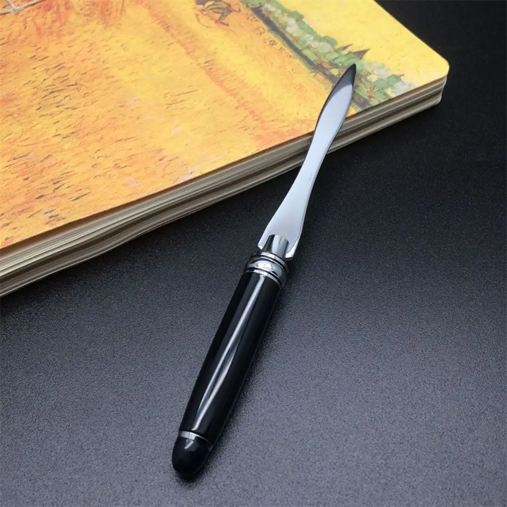 Metal Letter Opener Black Handle Cut Paper Knife Professional Mini Portable Pocket Cute Box Envelope Opener Office Supplies