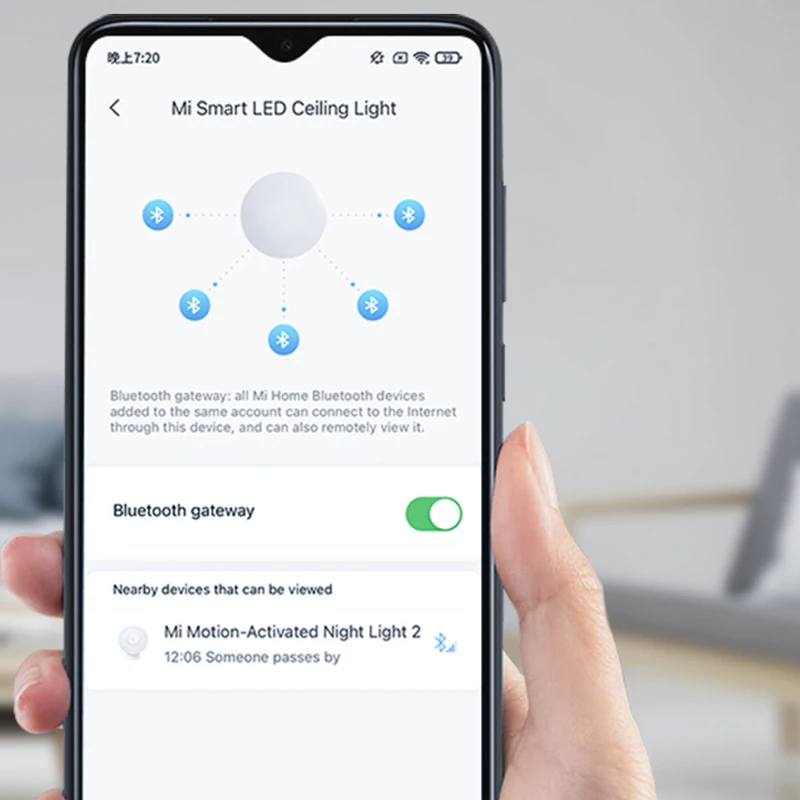 Ночник Xiaomi с активацией движения 2 Bluetooth регулируемая яркость инфракрасный умный датчик человеческого тела умная ссылка Фото №5