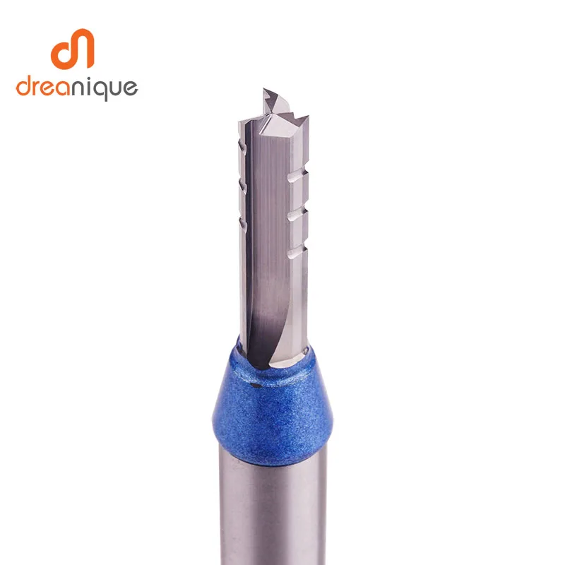 Dreanique 1PC TCT Trimming Router Bit 1/2 Shank 3 Flutes Straight  Carbide Milling Cutter For Plywood Chipboard MDF Wood