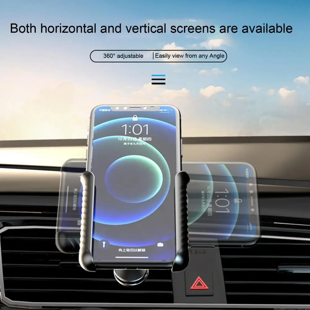 ที่วางโทรศัพท์ในรถยนต์ที่สะดวกพลาสติกการล็อคด้วยสัมผัสเดียวแอพพลิเคชั่นกว้างที่วางโทรศัพท์มือถืออุปกรณ์เสริมในรถยนต์