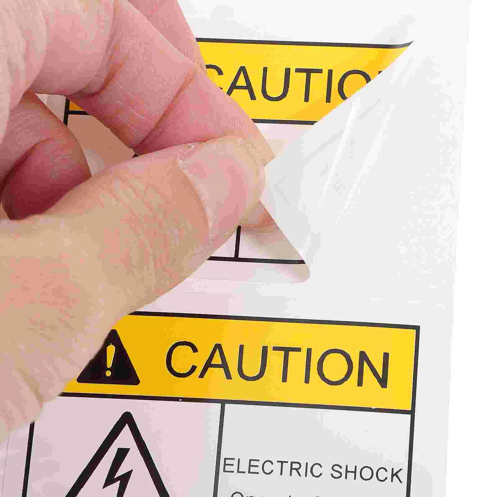 10 Pcs Note The Grounding Sticker Vinyl Decals Electric Panel Labels Stickers Caution Warning Self-adhesive Hazard Sign Fence