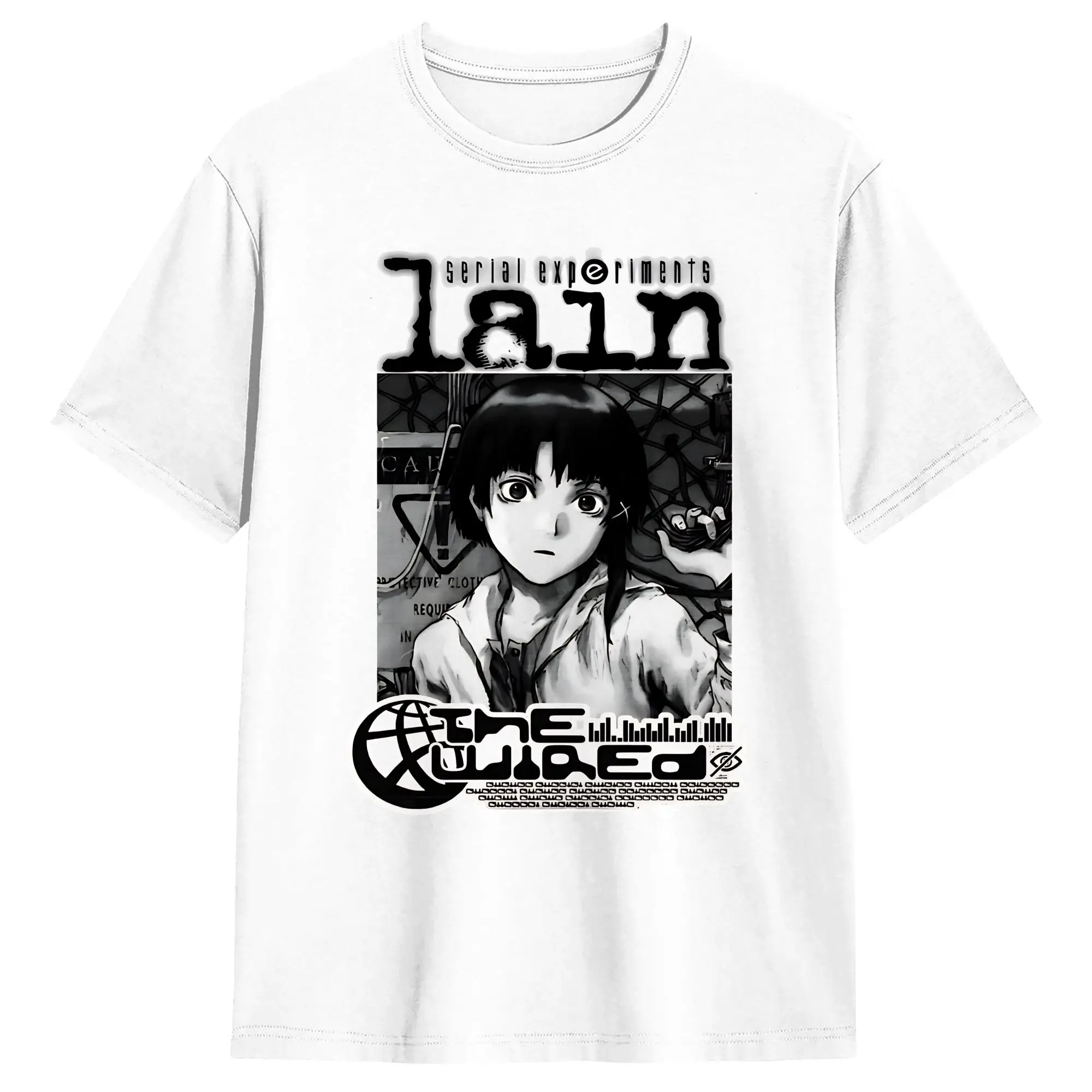 Black And White T Shirt Summer Serial Experiments Lain  Y2K Funny T Shirts 100 Cotton Leisure Tshirt For Couple Casual Clothes