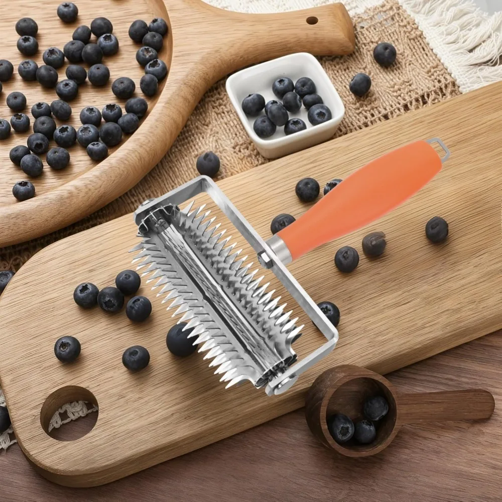 Stainless Steel Pizza Roller Puncher Effort-saving Rust-proof Pizza Profile Puncher Efficient Biscuits Needle Puncher Pastry
