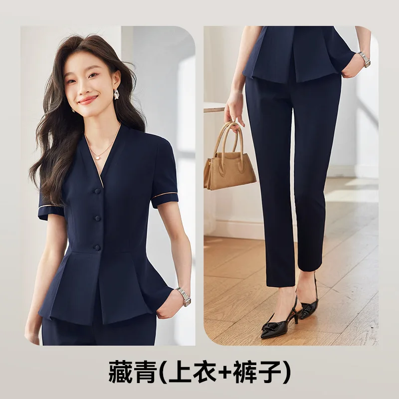 Business Suit Women's Beauty Salon Front Stage Work Wear Clothes High Sense Temperament Commute Fashion Small Suit Jacket