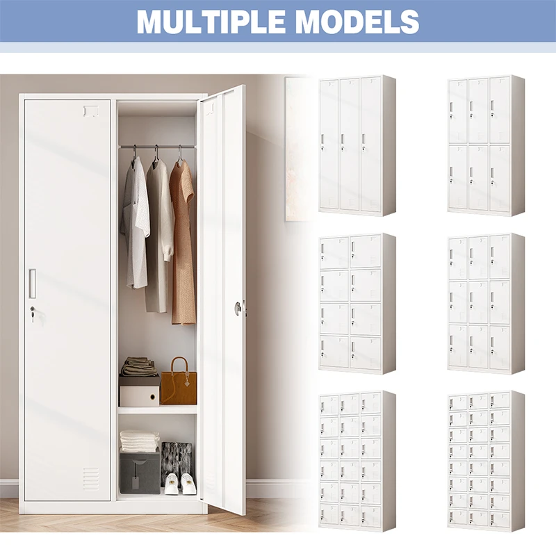 خزانة غرفة الملابس للملابس مع خزانة فولاذية | حل أثاث غرف النوم والخزانة #5