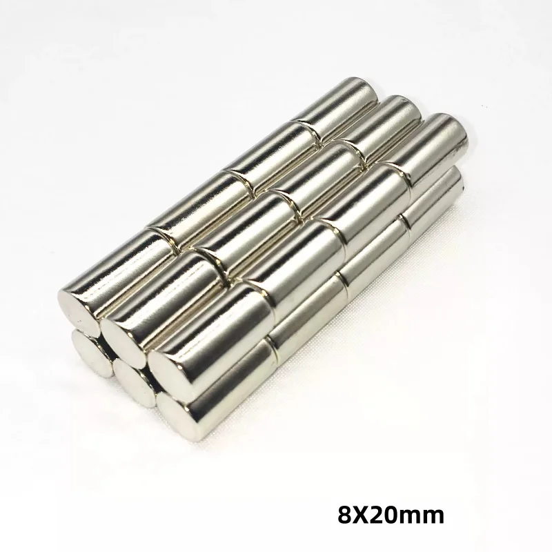 8X20mm N35 Neodymium Magnet Strong Rare Earth Permanent Magnet Small Round Magnet for DIY Craft 8mmX20mm