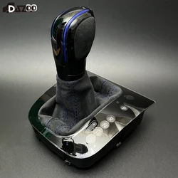 RHD New DSG Suede Gear Shift Knob With Dust Cover Blue Stitching For VW Golf 6 MK6 GTI GLI Scirocco 1K2713203 1K2 713 203