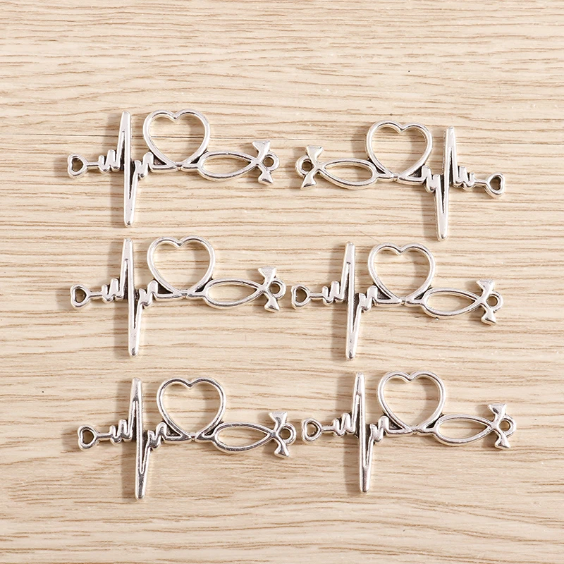 Tusember 20 Stück 16 x 27 mm Legierungsmetall-Stethoskop-Anhänger für Anhänger, Gesundheitswesen, DIY-Halsketten, Ohrringe, handgefertigter Schmuck – Detail 12