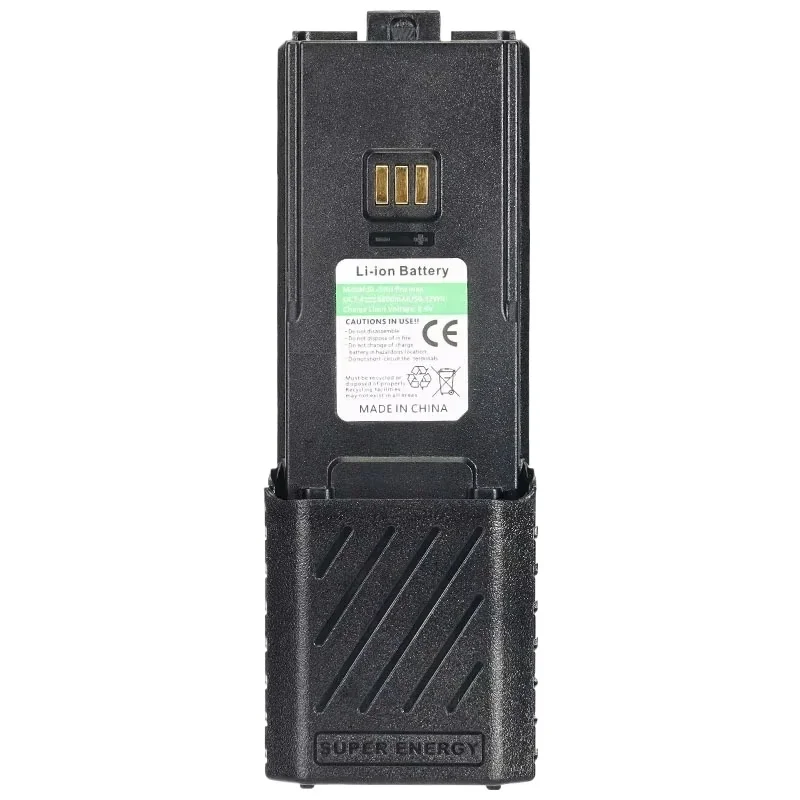 For Baofeng BL-5RH Walkie Talkie Upgraded Li-ion Battery 6800mAh Type-C USB Charger For UV-5RH/UV-5RM/UV-K5plus Two Way Radios