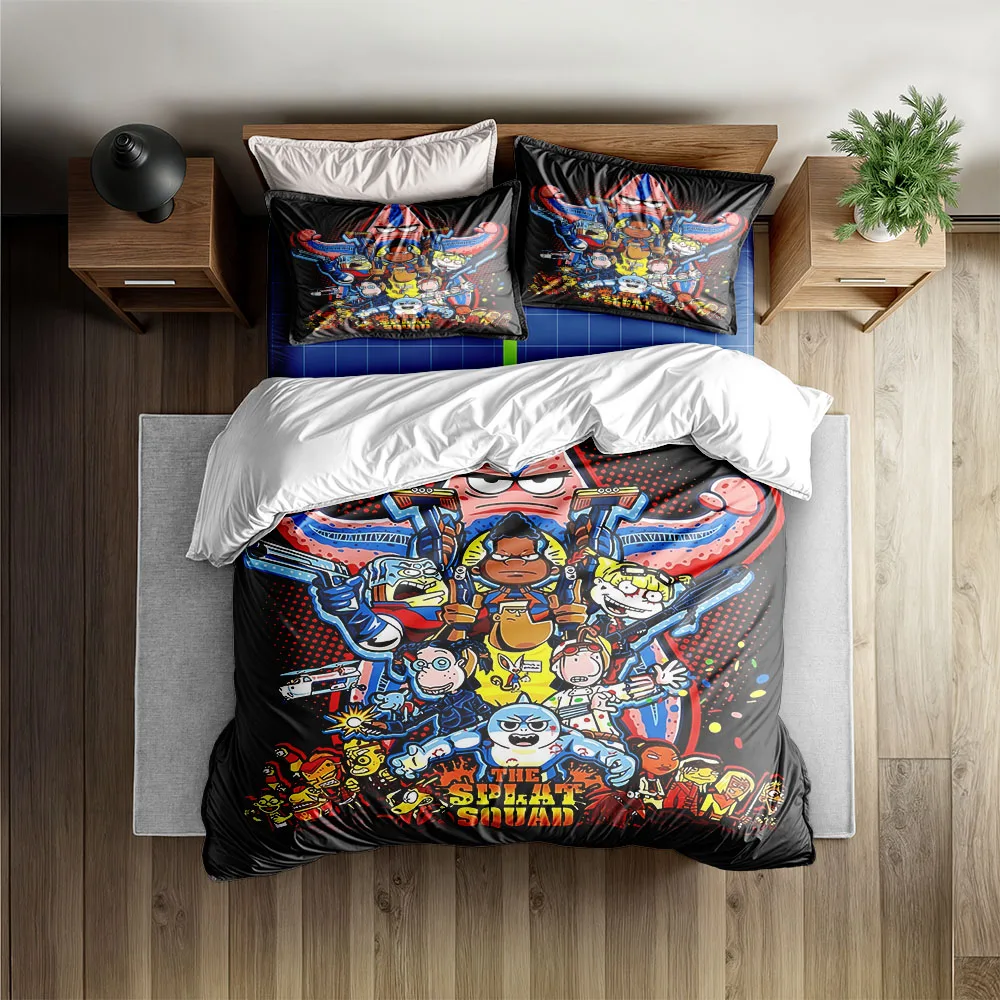 

Splat Squad Duvet Cover Set without sheet King Queen Double Full Twin Single Size Bed Linen Set
