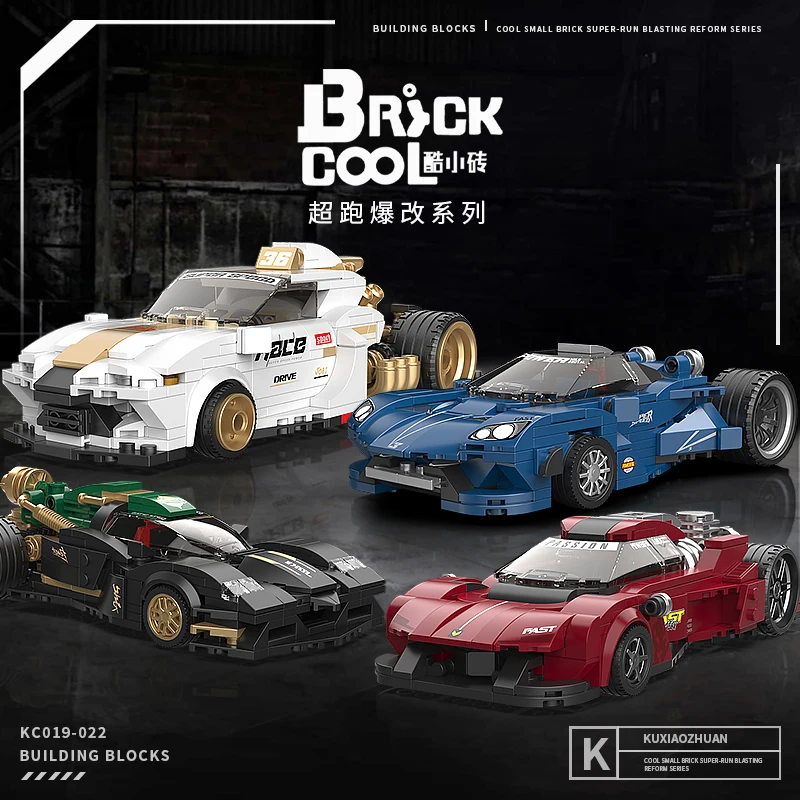 DECOOL Souped-Up Supercar Building Blocks Retro Motorcycles Technical Car Tuning Model Bricks Toys For Children's Boys Gifts