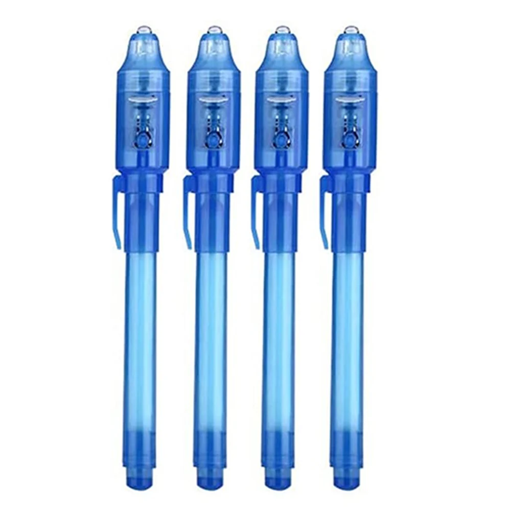 4-12 Stuks Onzichtbare Inkt Pen Spy Pen Met Uv Licht Magic Marker Voor Geheime Bericht Schatkist prijzen Kids Party Gunsten Speelgoed Gift