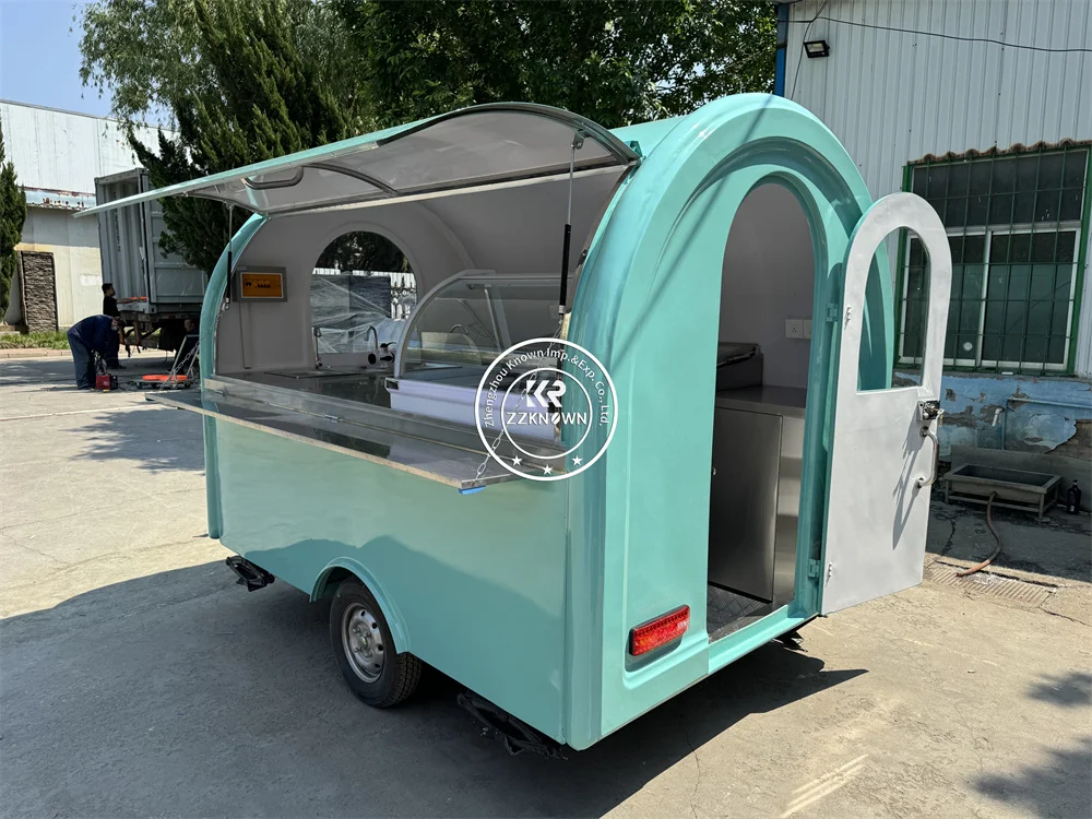 

Catering Food Truck Fully Equipped Hot Dog Cart Snack Kiosk Concession Food Trailer Mobile Kitchen Ice Cream Cart