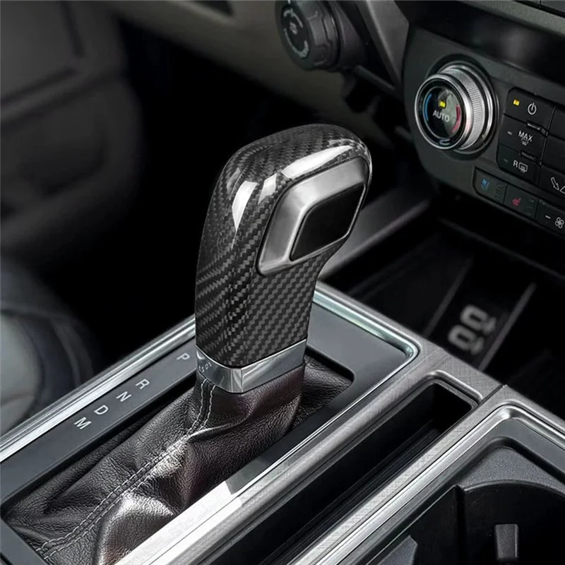 

Крышка рычага переключения передач из углеродного волокна для Ford F150 2015-2020, наклейка на отделку автомобиля