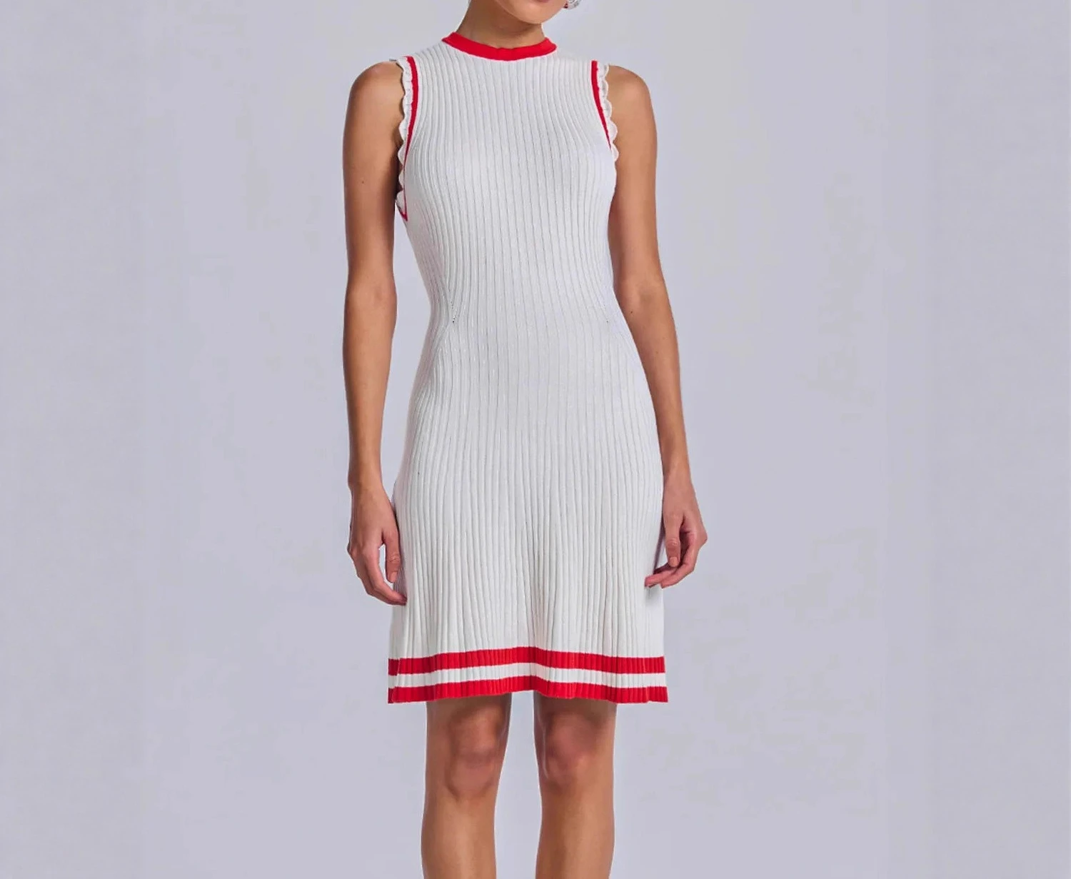 2026 spring and summer new skirt short women's temperament casual versatile contrasting color knitted dress women