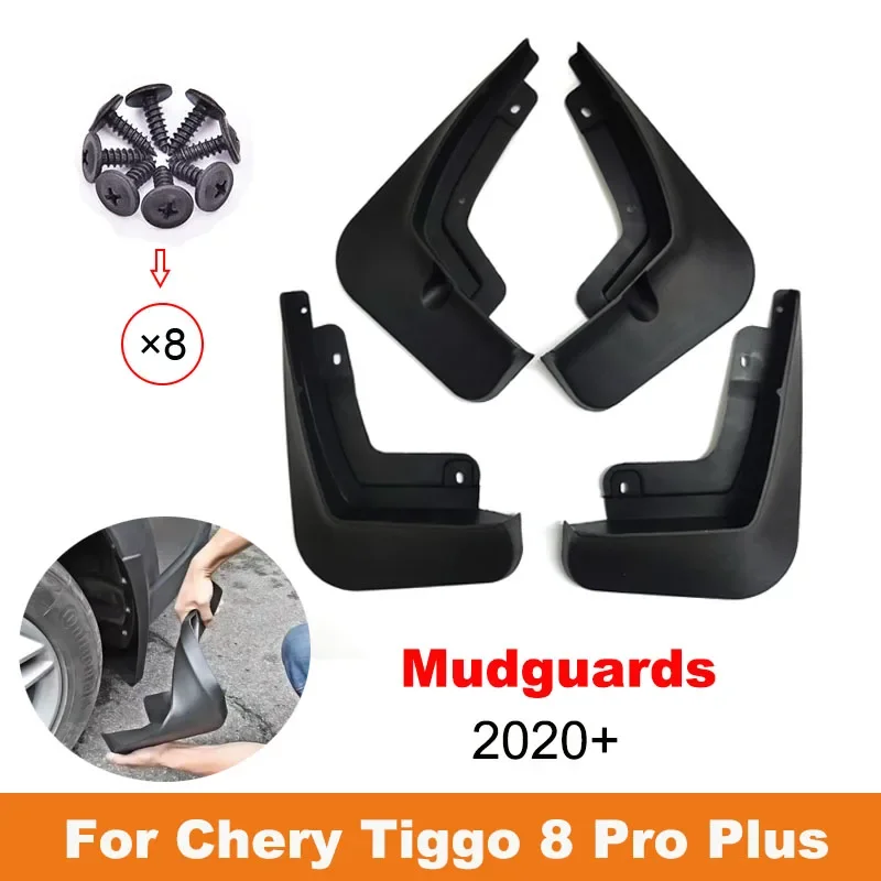 

2020-2023 4Pcs Mudguards For Chery Tiggo 8 Pro Plus Mudflaps Mud Guards Flaps Splash Guards Mudguards Fender Front Rear Wheel