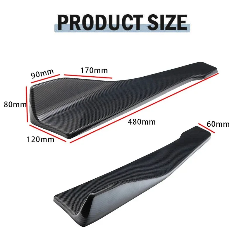 48cm Rear Bumper Splitter Apron Spoiler Side Skirt Extension Lip For Honda Civic FC FL 2016-2026 Car Styling Accessories view 4