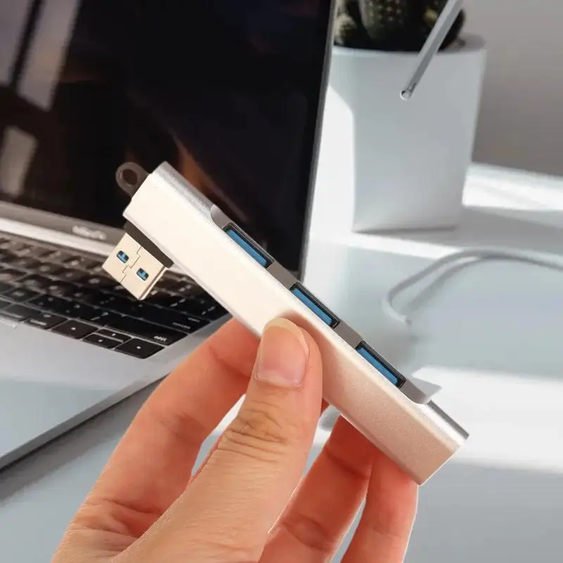 Tipo C Splitter Hub USB 3.0 de alta velocidade e 4 portas - Acessório poderoso para laptop e PC