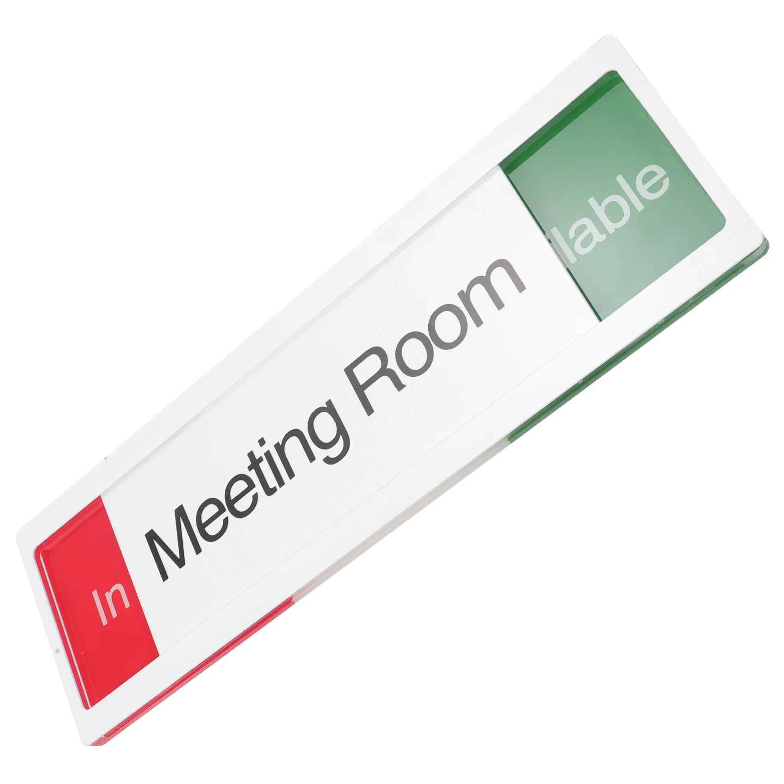 

Acrylic Meeting Room Signage Sliding Door Occupied Privacy Indicator Office Door Signs Red Green Background Status Switching