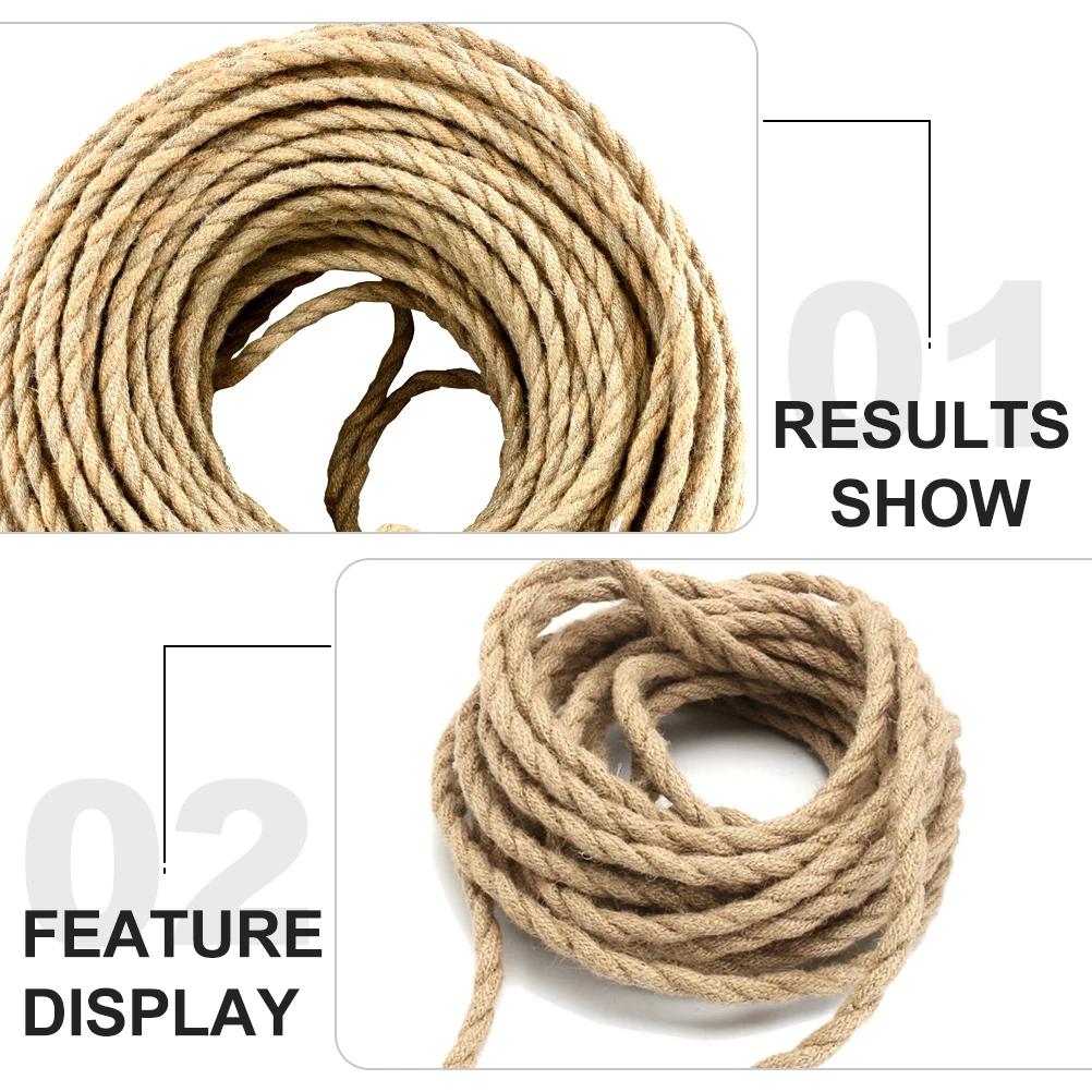 

Hemp Rope Cable Pendant Lights DIY Hanging Wire Accessory Light Hemp Rope Creative Bendable Design Suitable Voltages Easy