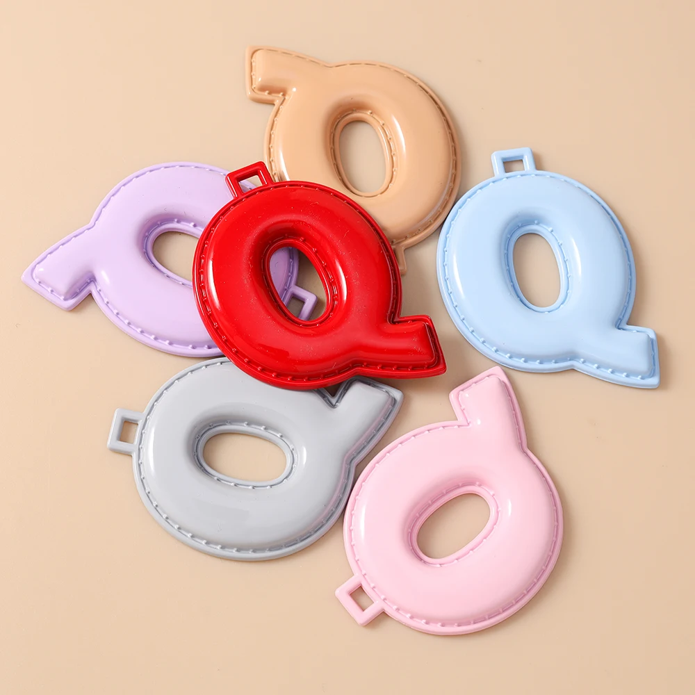 Tusember 5 Stück 40mm Niedliche Metall-Emaille A-Z Alphabet Buchstaben Charms Anhänger für Schmuckherstellung Ohrringe Halsketten DIY Bastelarbeiten – Detail 22