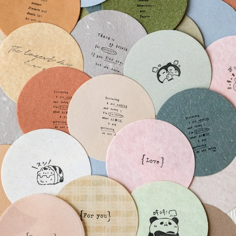 กระดาษโน้ตทรงกลมแบบมินิมอล ตกแต่งสมุดบันทึก แผ่นบันทึกข้อความทรงกลมสำหรับผู้วางแผนและงานสแครปบุ๊ค