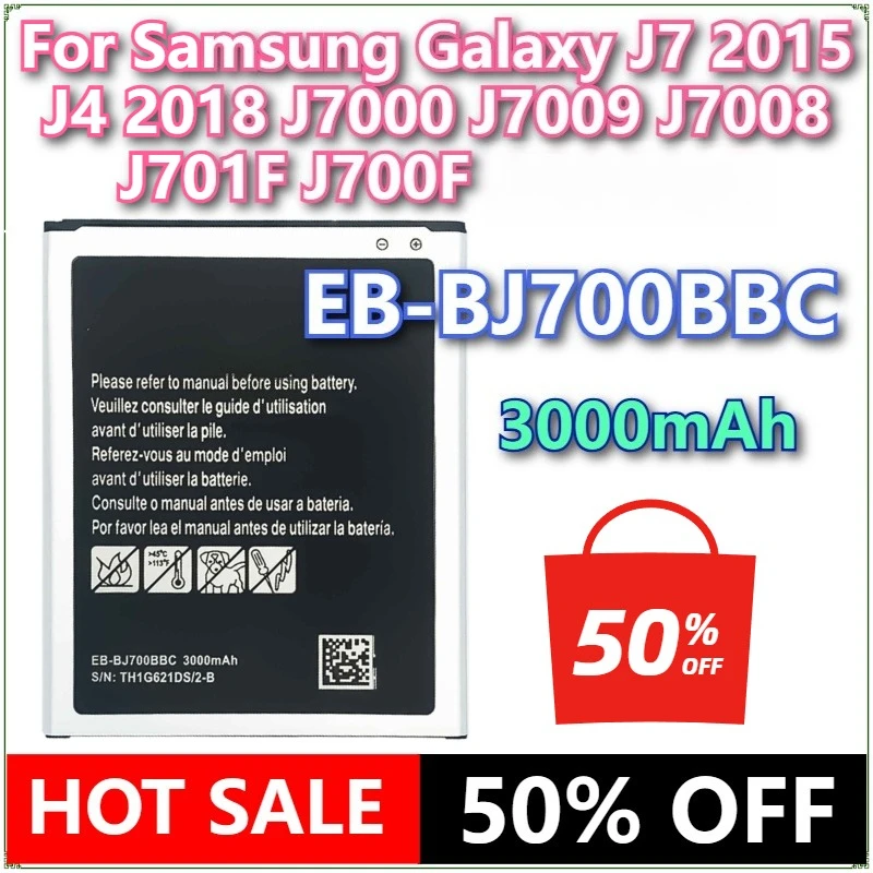 

Brand New EB-BJ700BBC Mobile Phone Battery 3000mAh For Samsung Galaxy J7 2015 J4 2018 J7000 J7009 J7008 J701F J700F NO NFC/ NFC