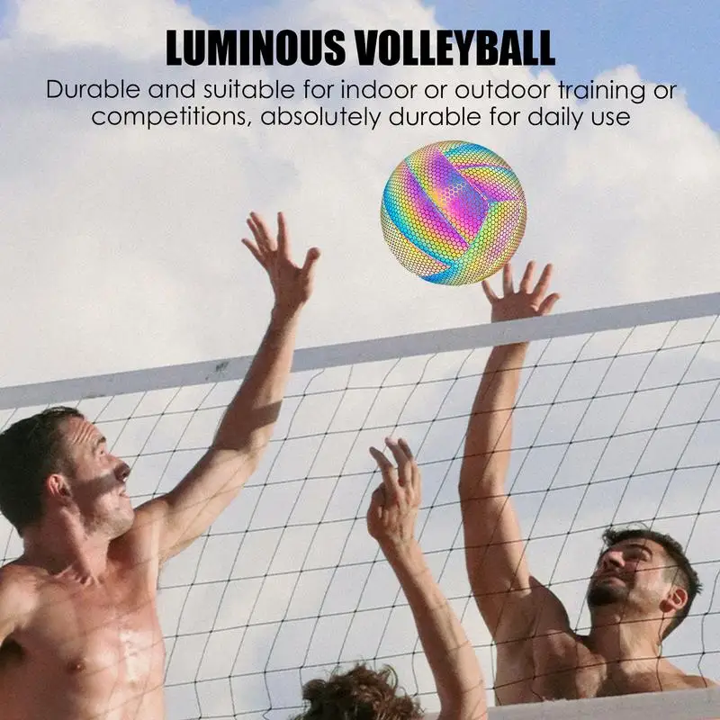 Indoor Volleyball Outdoor Competition Volleyball Glowing Ball Soft Beach Volleyball For Teens Volleyball For Gym Training Beach