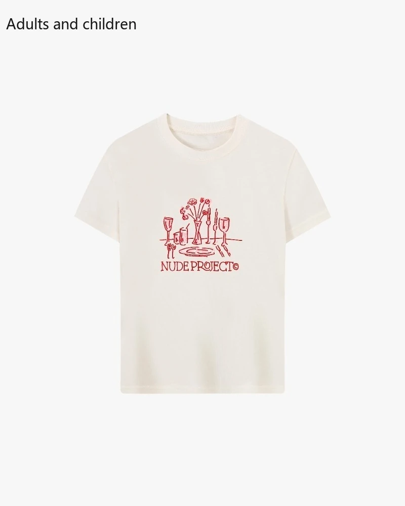

Summer Cena Tee Nude Project T-shirt 100% Pure Cotton Fashionable Casual Wear Printed Children's T-shirt Pregnant T-shirt