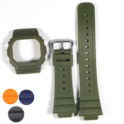 Watch accessory resin strap 16mm suitable for G-SHOCK DW5600 transparent silicone men's and women's sports belt