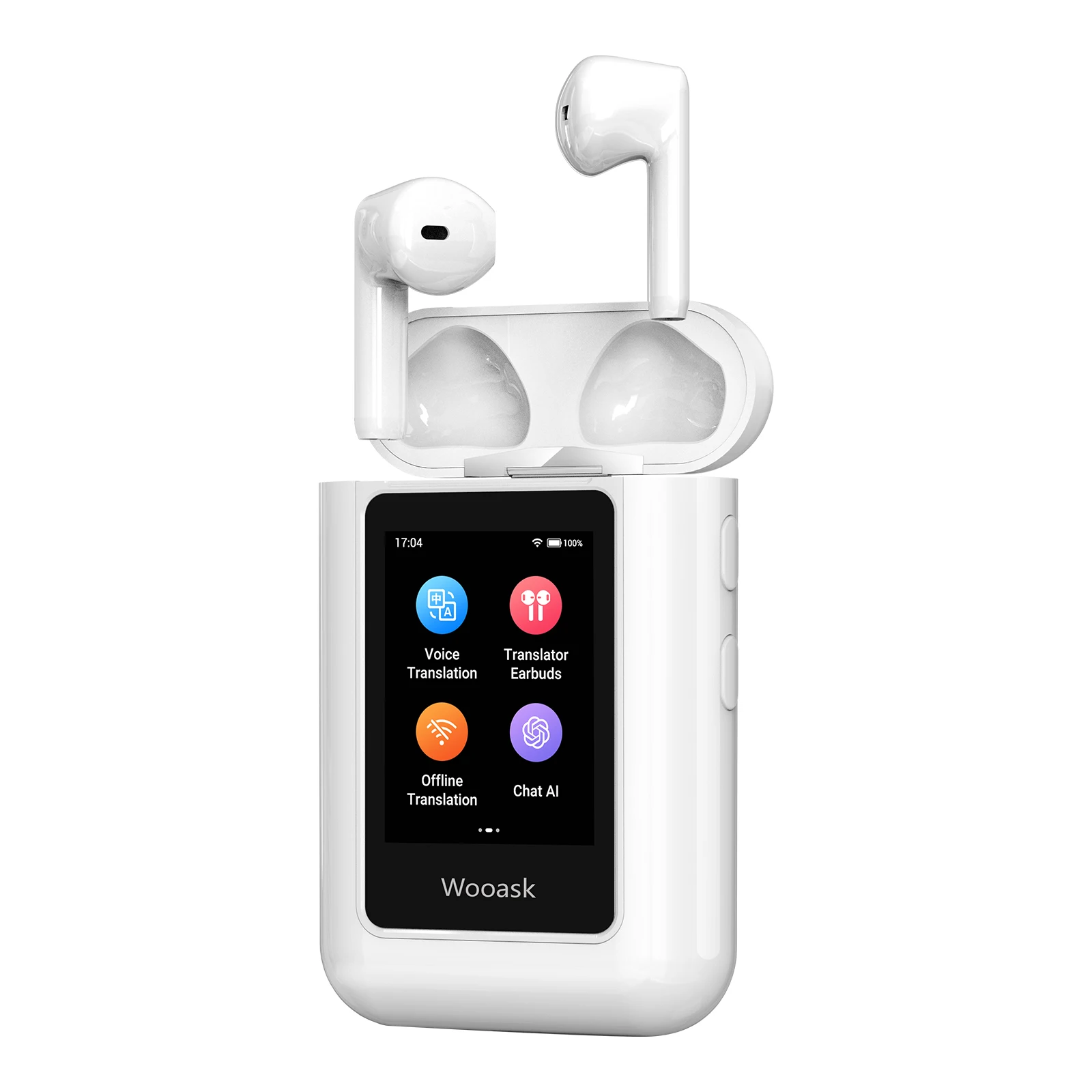 

Wooask A8 Translator Earbuds,Innovative ChatGPT Translator Headphones With Touch Screen, Instant 144 Languages Translator Device