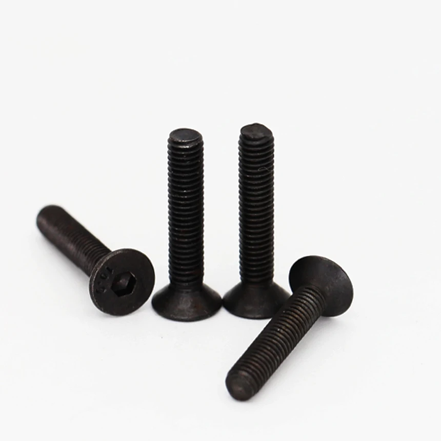 M4 M5 M6 M8 M10 5/6/8/10-100 مللي متر أسود 10.9 الصف الصلب DIN7991 عرافة مسدس المقبس شقة CSK غاطسة ألين مفتاح مسمار لولبي الرأس