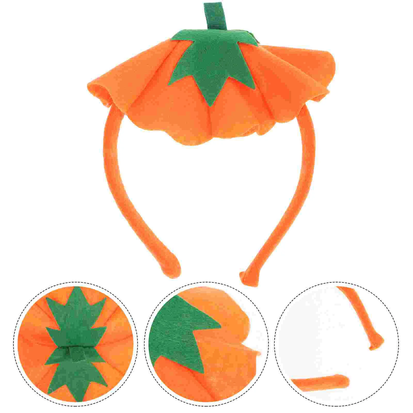 Halloween Pumpkin Hat Hair Bands Decor Baby Headbands Costume Accessories Orange