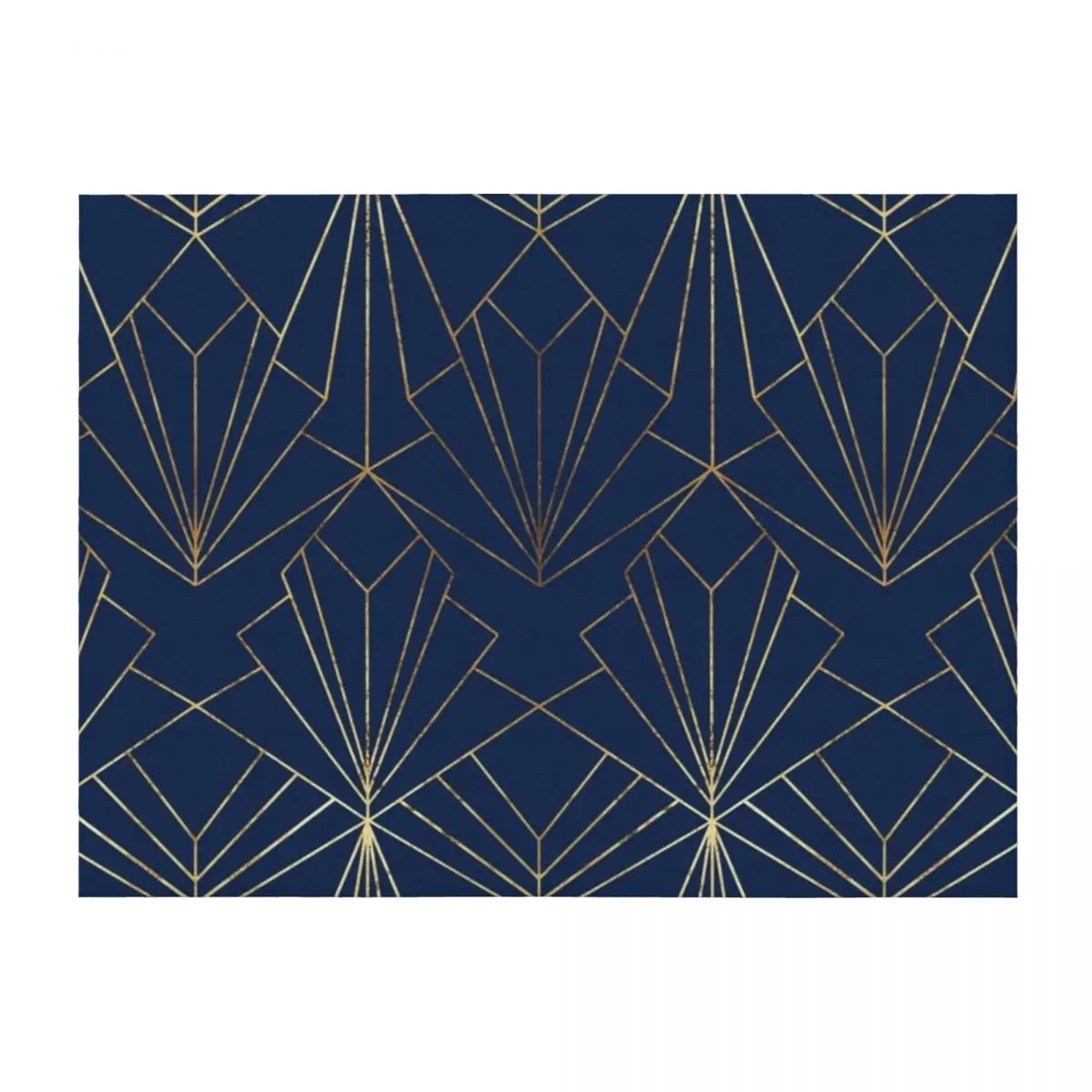 

Art Deco in Navy Blue - Large Scale Throw Blanket Nap Travel Weighted funny gift Blankets